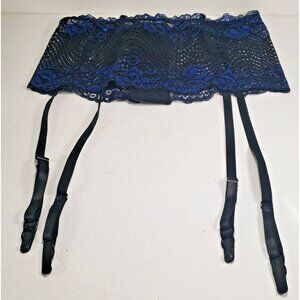 AvidLove Garter Women Size Large Blue Black Belt Large NWOT